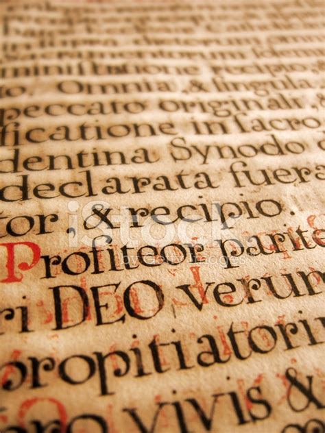Ancient Latin Handwriting Stock Photos