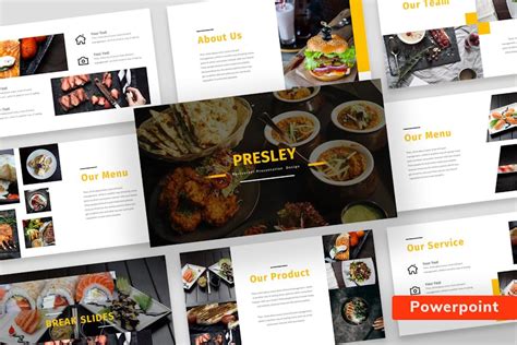 Presley Restaurant Powerpoint Presentation Design Template Place
