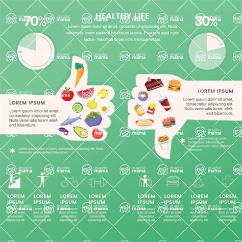 Junk Food And Healthy Food Comparison Infographic Template