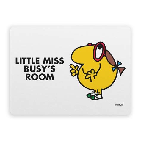 Personalised Little Miss Busy Door Plaque