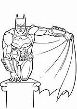 Batman Coloring Pages Dc Comics Cape Printable Print Easy Color His Baman sketch template