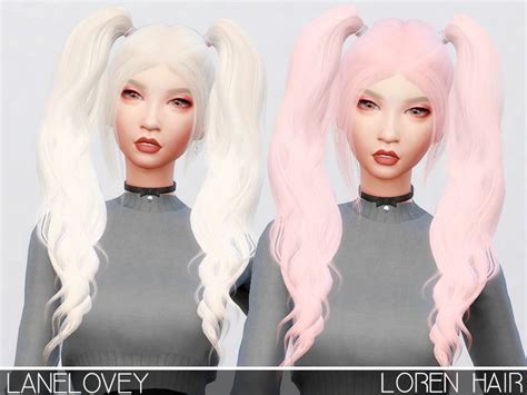 The Sims Resource Leahlilliths Loren Hair Retextured By Chansunglover