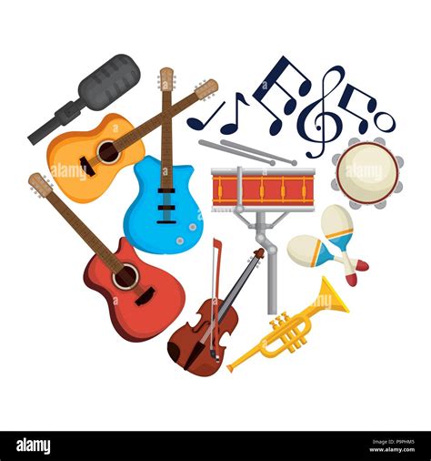 Set Musical Instruments Icons Vector Illustration Design Stock Vector