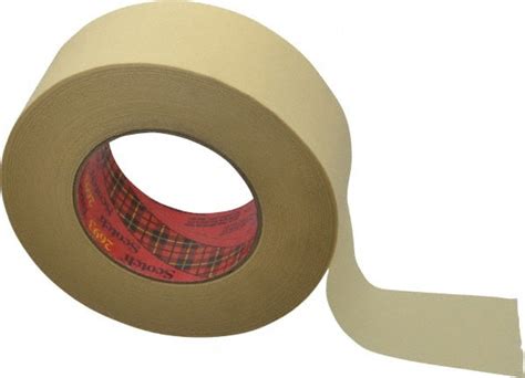 3m 2 wide x 180 ft long x 7 9 mil tan paper masking tape rubber adhesive 29 lb in tensile