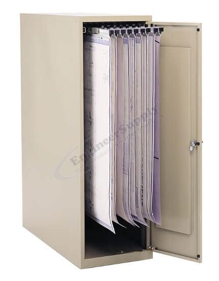 Safco Small Vertical Storage Cabinet 5040 Blueprint Cabinet