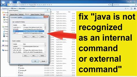 How To Fix Java Is Not Recognized Like An Internal Command Or External
