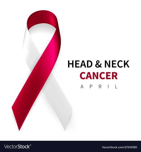 Head And Neck Cancer Awareness Month Realistic Vector Image