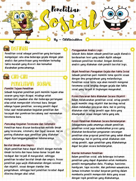 Penelitian Sosial Sosiologi By Catatanindahns Pdf