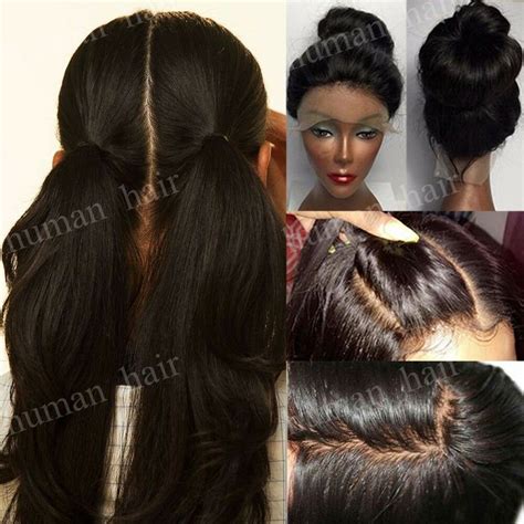Full lace human hair wigs for black women brazilian virgin hair loose wave lace front wigs with baby hair glueless full lace wig. 100% Indian Human Hair Lace Front Wigs Glueless 360 Full ...