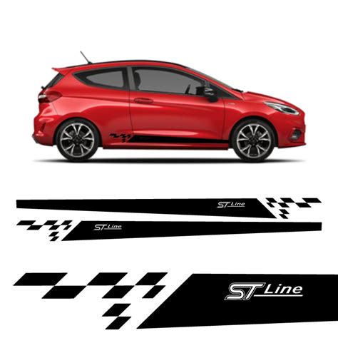 Ford Fiesta S Line Bumper Stickers Kit 20172018 3 Doors