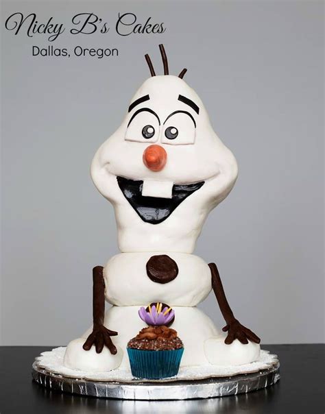 Giant Olaf Frozen Cake By Nicky Bs Cakes Oregon Olaf Frozen Cake