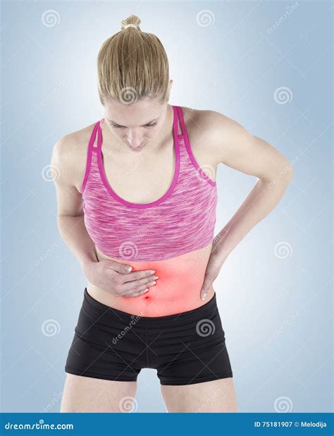 Adombinal Pain And Stomach Cramps Stock Image Image Of Menstruation