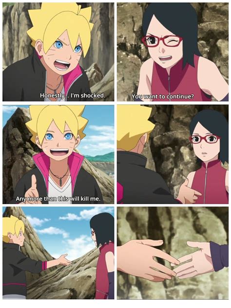Boruto Is Shocked By Saradas Power And Gives Up On His Fight With Her