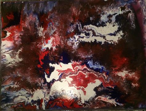 Pouring Passion Abstract In Acrylic £250