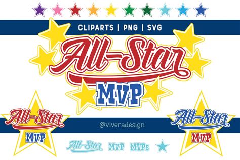 Digital Clip Art All Star Mvp And Stars Cliparts Svg Etsy