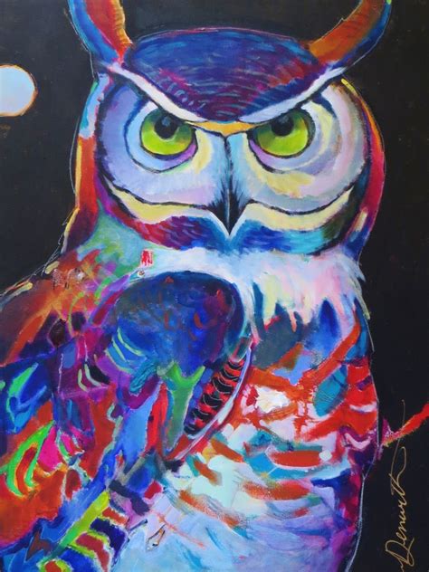 More Owls Abstract Owl Painting Abstract Owl Owl Painting