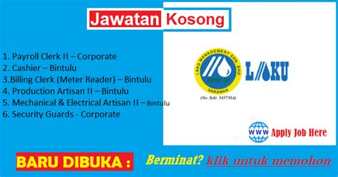 Januari 01, 2018 jawatan kosong, jpj, spa8i. 6 Jawatan Kosong Laku Management