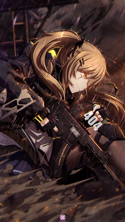 배경 화면 Ump9 Girls Frontline Girl Front Line 비 갈색 머리의 돌연변이 소녀 전선