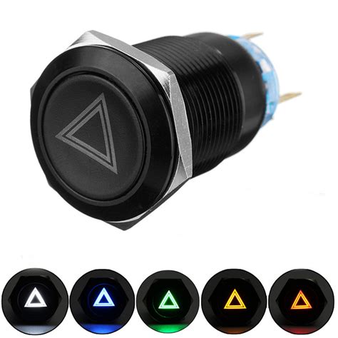 Use the wire stripper to strip little insulation from all 3 stock wires to expose the wire. 19mm 12V LED Push Button On Off Hazard Warning Signal ...