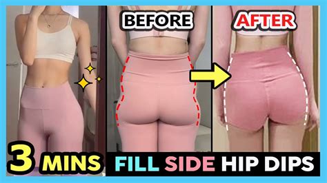 🔥3 Mins Hip Dips Workout For Beginner 4 Side Booty Wider Hips Exercise Fill Your Hip Dips