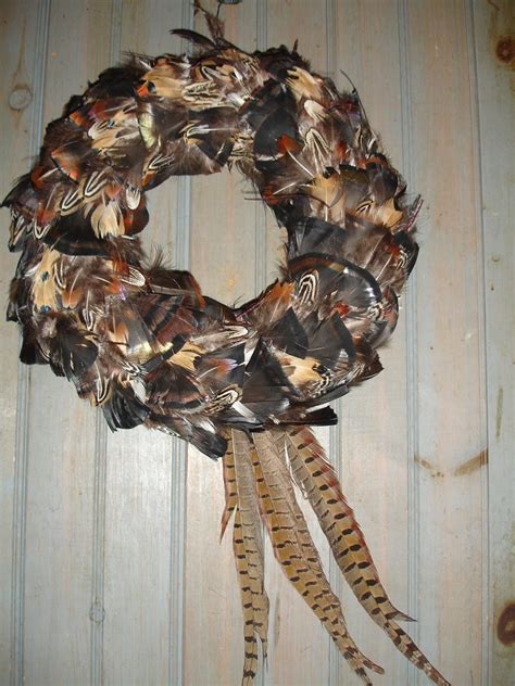 Feather Wreaths Feather Fantasys By Gayle Wild Turkey And Pheasant Feather Wreath Feather