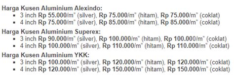 Pasalnya, produk ini banyak dipakai produsen sebagai bahan pembuat kusen jendela dan pintu serta ornamen bangunan lainnya. Daftar Harga Aluminium Batangan Berkualitas Dan Murah Terbaru