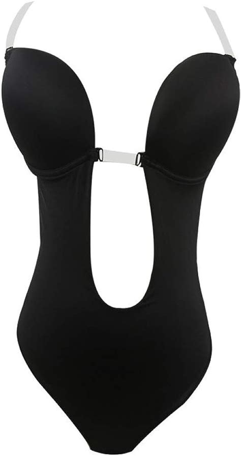 gowineu backless shapewear deep plunge thong body shaper tops invisible bra under dress sexy