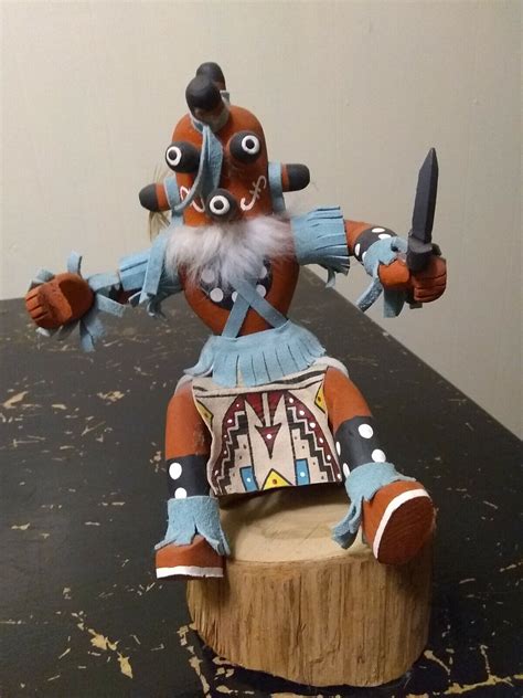 hopi kachina doll koyemsi native american indian mudhead carving by kay bennett ebay