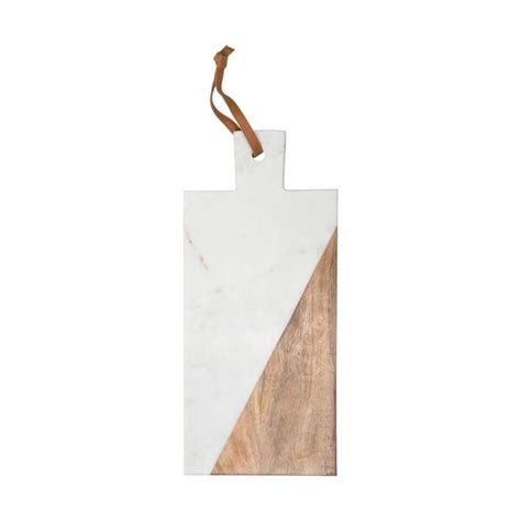 Shop White Marble Wood Cutting Board Large Overstock 28594411
