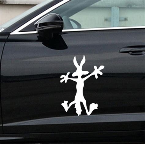 cartoon rabbit car stickers decoration car body styling rear windscreen funny cute rabbits vinyl