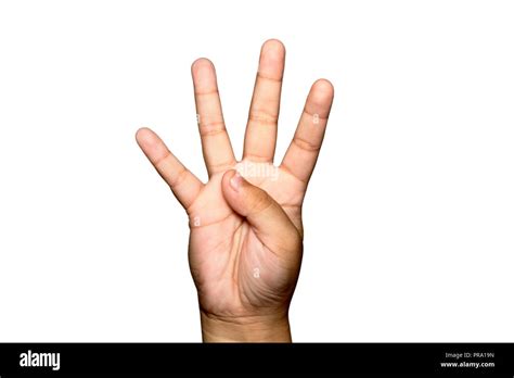 Four Fingers Up Stock Photos And Four Fingers Up Stock Images Alamy