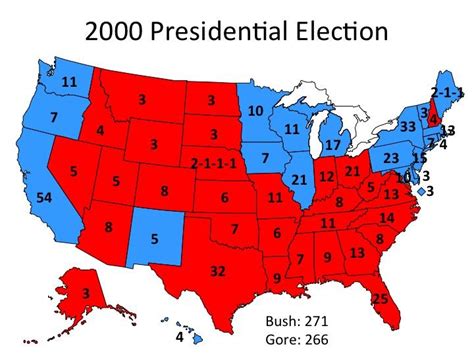 Electoral College Map 2000