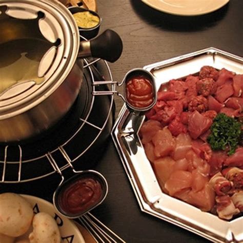 Dinner parties are always fun. How to Do Meat Fondue | eHow | Fondue dinner, Fondue ...