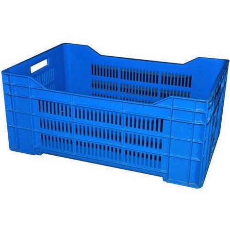 Rectangular Blue Heavy Duty Plastic Crate At Rs 650 In Chennai Id