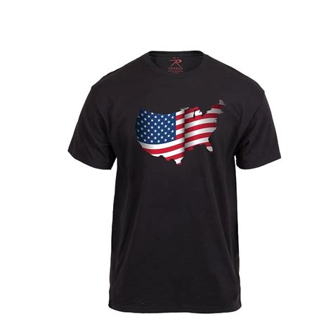Us American Flag Black T Shirt