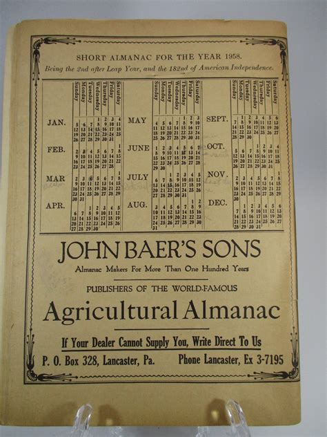 Vintage Almanac Magazine 1958 Agriculture Etsy