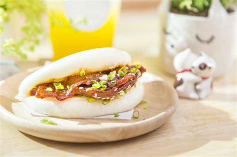 Korean Style Spicy Pork Steamed Bun Stock Photo Image Of Lifestyle
