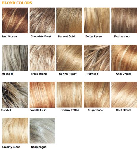 Blonde Hair Color Chart From Hair Colorists Blonde Hair Color Chart