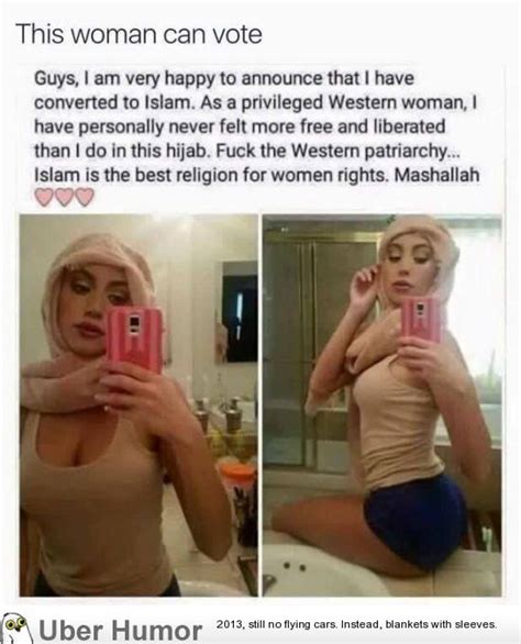 Cringe Worthy Western Woman Puts On A Hijab And She Thinks She Is A