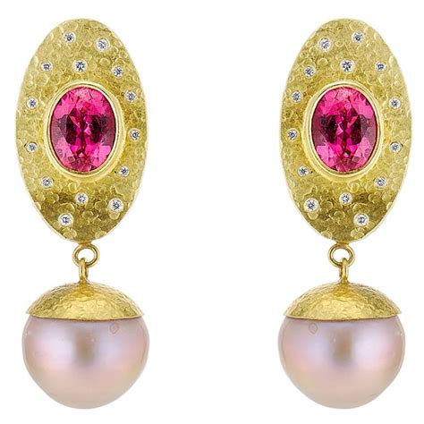 fabulous pearl diamond gold dangle drop earrings for sale at 1stdibs pearl and diamond drop