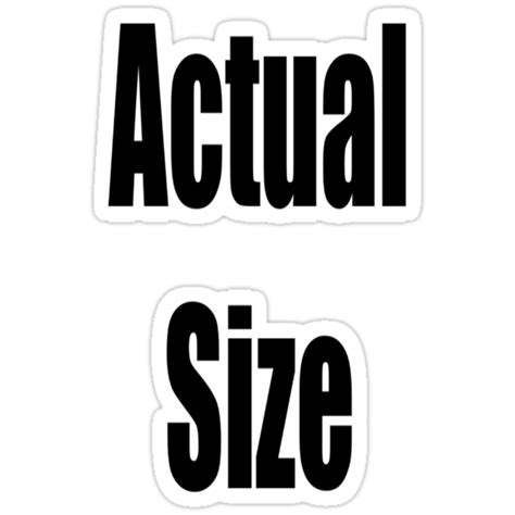 Actual Size Stickers By Ginamitch Redbubble