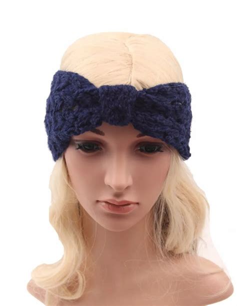 Adult Winter Fleece Crochet Knit Headbands Braided Headband Wool