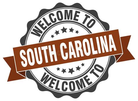 Welcome To South Carolina Seal Stock Vector Illustration Of Template