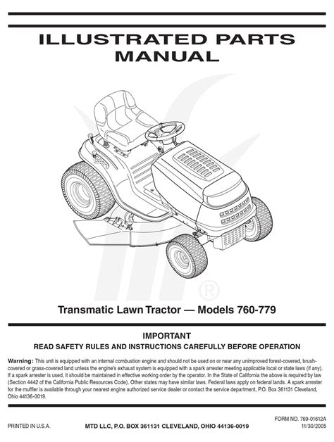 Mtd 760 Illustrated Parts Manual Pdf Download Manualslib
