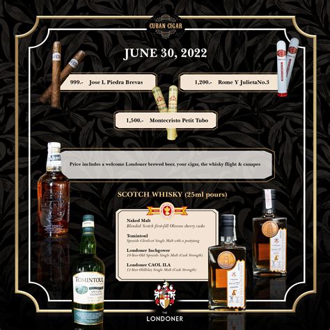 Cigar and Whisky Night at The Londoner - The Londoner width=