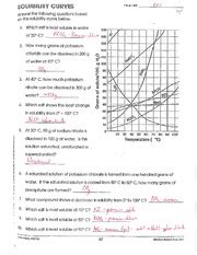 .relationship exists between solubility and temperature for most of the substances shown on the solubility exists between solubility and temperature for most of the substances shown on the solubility more is the temperature, more is the energy that solvent. Solubility Curves Worksheet 2 ≥ COMAGS Answer Key Guide