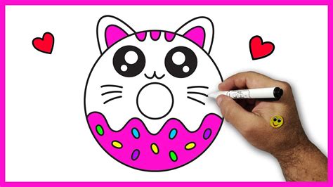 How To Draw A Kawaii Kitten Donut Youtube