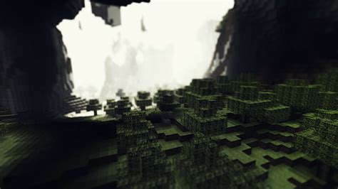 Hd Wallpaper Caves Cubes Games Minecraft Trees Video Wallpaper