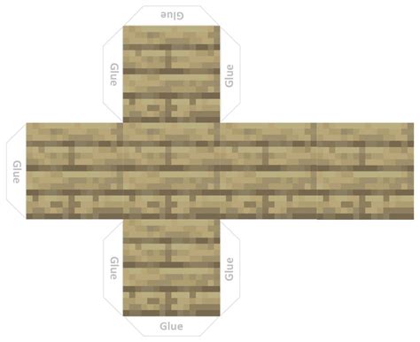 Papercraft Cutout Wood Planks Blocks Pack Inspired By