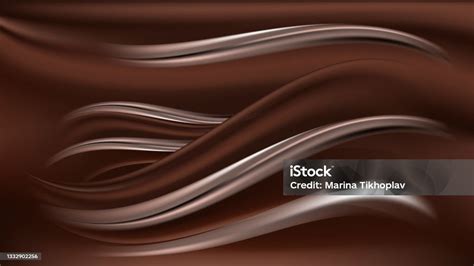 Latar Belakang Bergelombang Cokelat Susu Cokelat Dan Krim Gelombang Dan Pusaran Tekstur Sutra